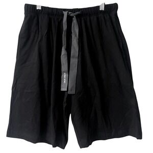 David Archy Drawstring Athletic Lounge Shorts Mens Small Black Cotton NWOT